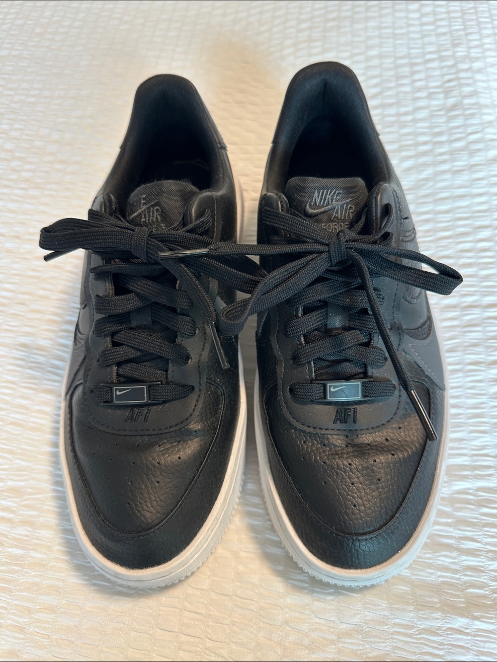 Nike Air Force 1 Low Womens Platform Sneakers - Black Sz. 7.5